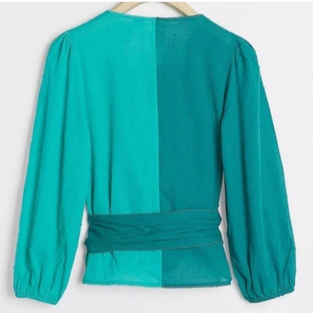 Farm Rio Color-block Wrap Blouse - Picture 3 of 5
